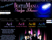Tablet Screenshot of beatlemaniastageshow.com